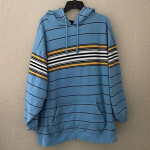 Mens Big & Tall Royal Blue Apparel Hoodie, 6XL, Blue/Yellow